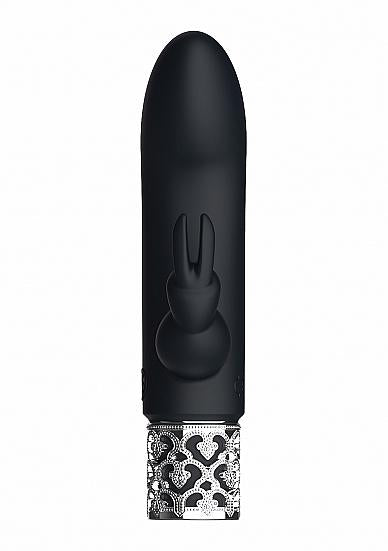 Royal Gems - Dazzling - Silicone Rechargeable Bullet - Black