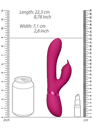 Vive - Aimi Rechargeable Triple-motor Swinging Silicone Rabbit - Pink