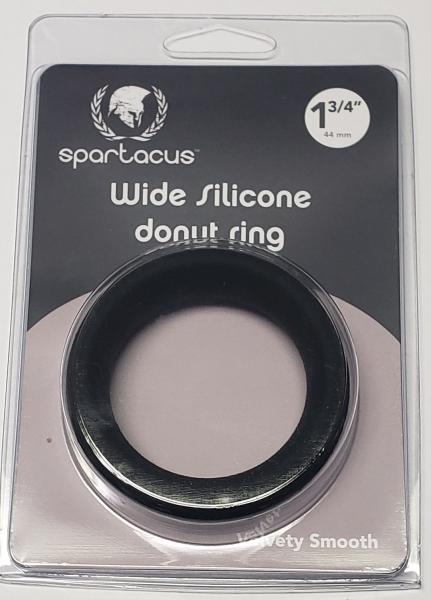 Wide Silicone Donut Ring Black 1.75 ''