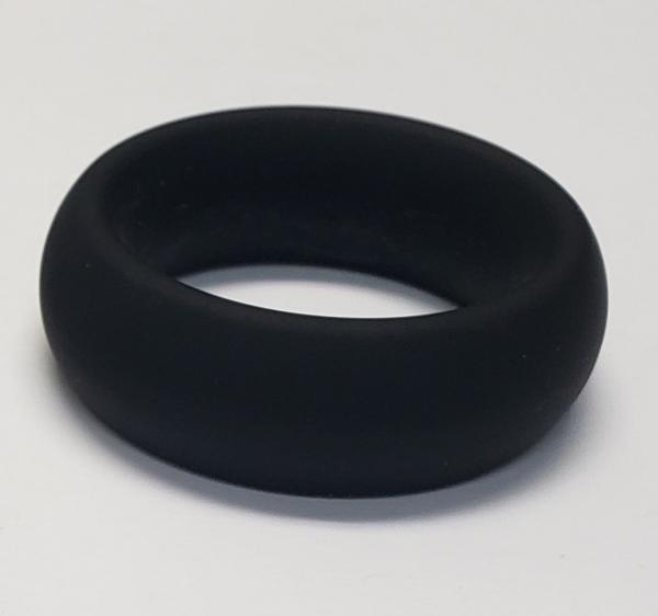 Wide Silicone Donut Ring Black 2 ''