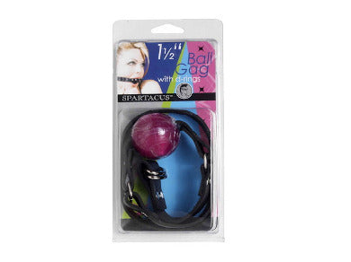 Small Ball Gag With Buckle 1.5 Inch Purple