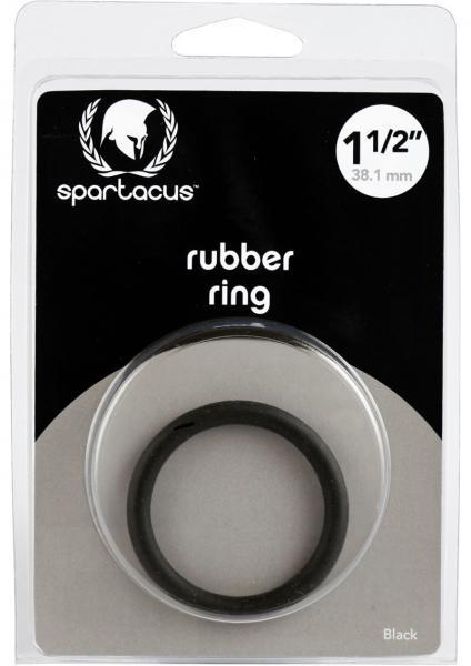 Spartacus Rubber Cock Ring 1.5in. (black)