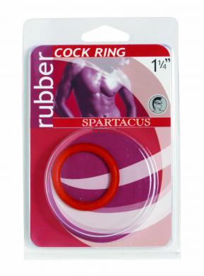 Spartacus 1.25 Rubber Cock Ring - Red