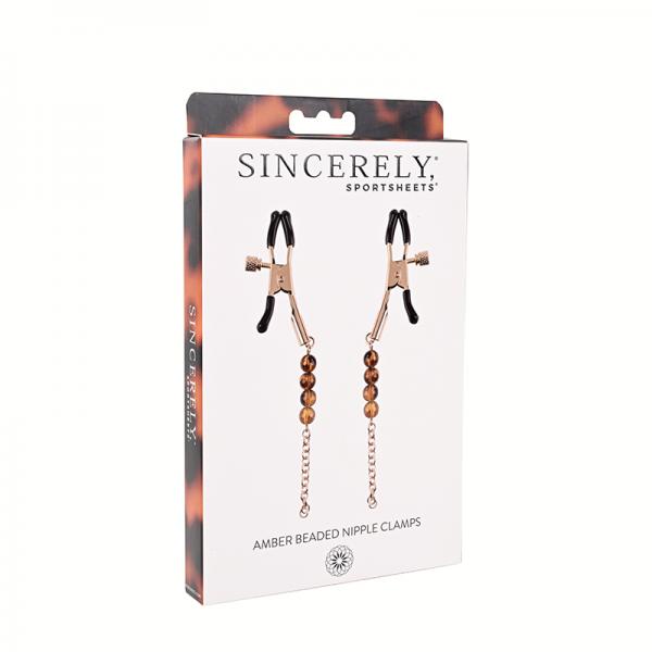 Sincerely Amber Beaded Nipple Clamps