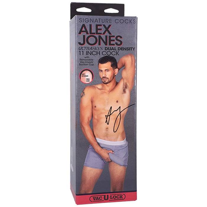 Signature Cocks Alex Jones Ultraskyn 11 In. Dual Density Dildo With Removable Vac-u-lock Suction Cup