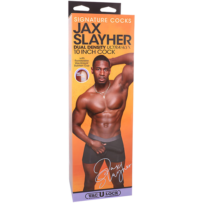 Signature Cocks Jax Slayher 10 Inch Ultraskyn Cock With Removable Vac-u-lock Suction Cup Chocolate