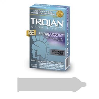 Trojan Thintensity Latex Condoms With Ultrasmooth Lubricant