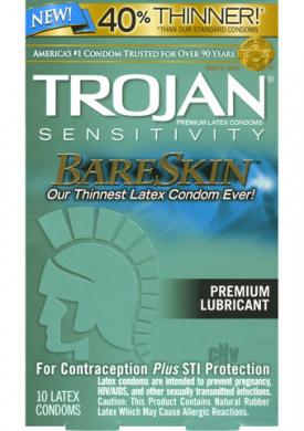 Trojan Bare Skin Lubricated Condoms (10)