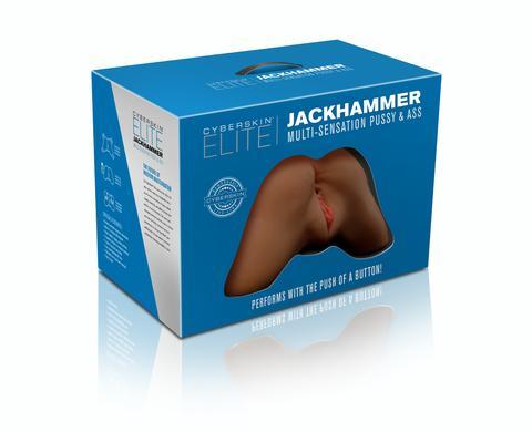Cyberskin Elite Jackhammer Pussy and Ass Brown