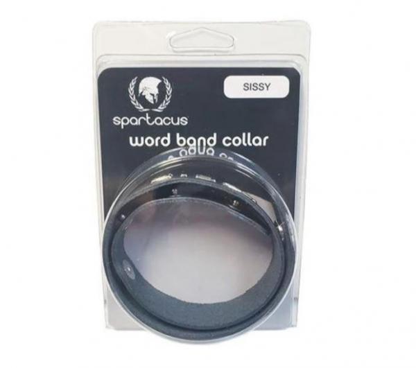 Spartacus Sissy Leather Collar - Black