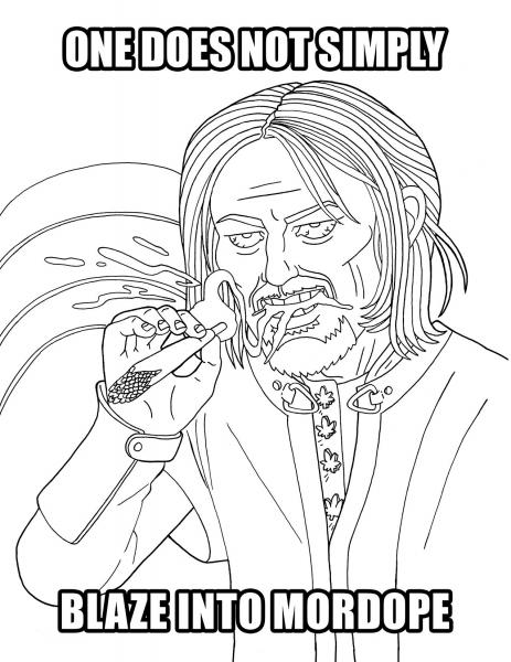 The Lord Of The Smoke Rings Coloring Book