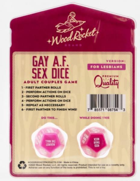 Gay Af Sex Dice: Lesbians