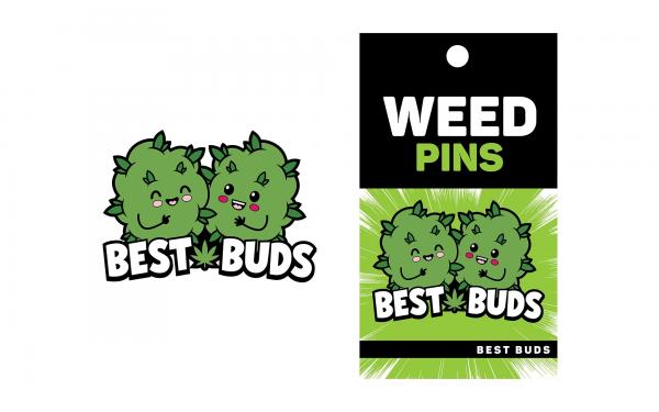 Wood Rocket Weed Best Buds Pin - Green