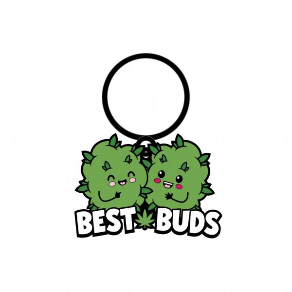 Wood Rocket Weed Best Buds Keychain - Green