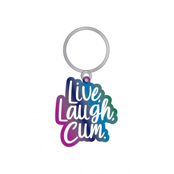 Wood Rocket Live Laugh Cum Keychain - Multi Color