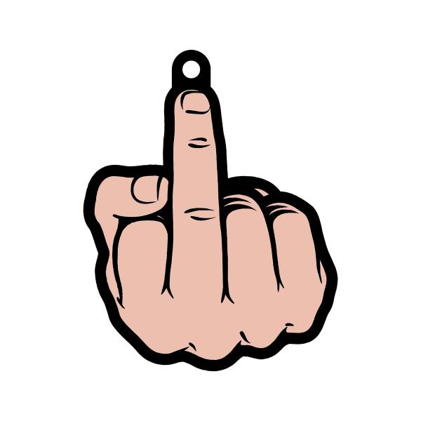 Wood Rocket Air Freshener Middle Finger Peach