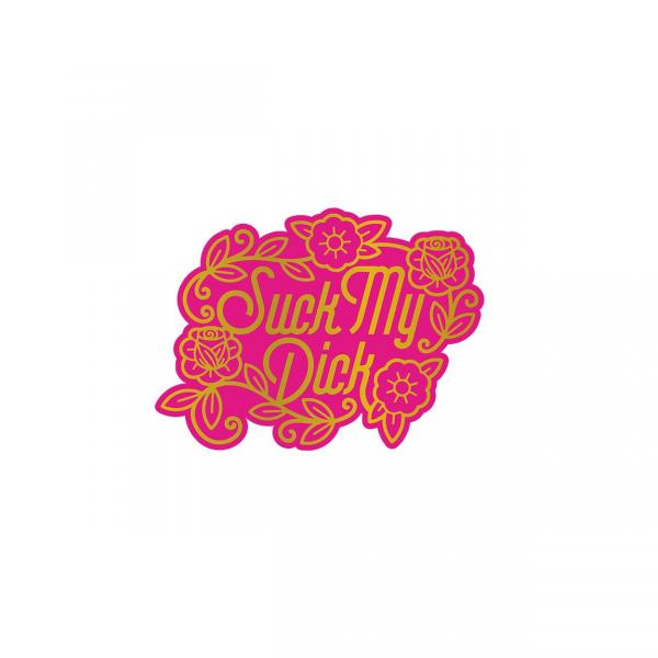 Wood Rocket Porn Suck My Dick Pin - Pink/gold