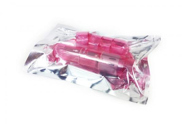 Cloud 9 Novelties Mini Massager Pocket Rocket Pink & 4 Attachments