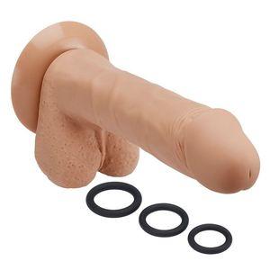 Pro Sensual Premium Silicone Dong 8 inch with 3 C-Rings