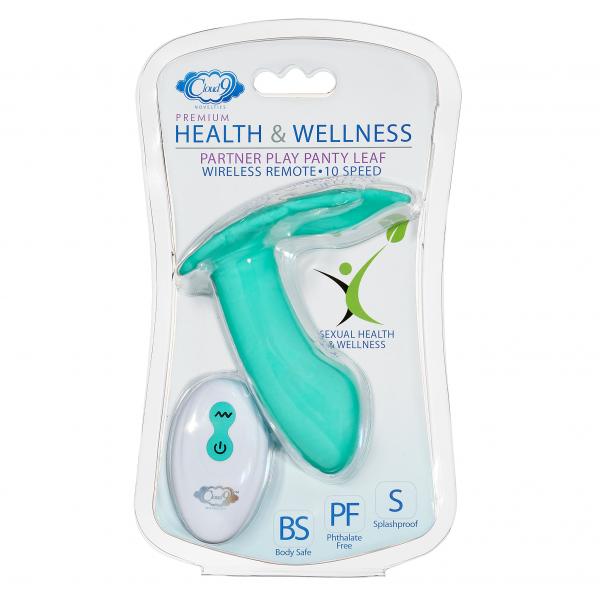 Cloud 9 Health & Wellness Wireless Remote Control Panty Leaf'' Vibe - Teal''