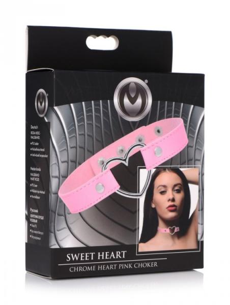 Sweet Heart Chrome Heart Pink Choker