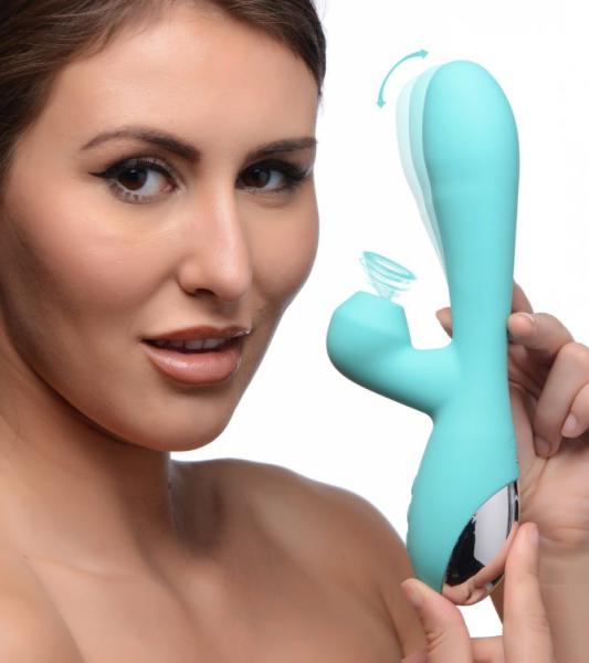 Shegasm 5 Star 7x Suction Come-hither Silicone Rabbit - Teal
