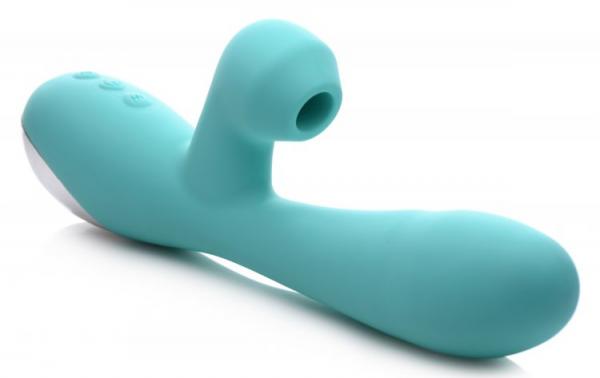 Shegasm 5 Star 7x Suction Come-hither Silicone Rabbit - Teal