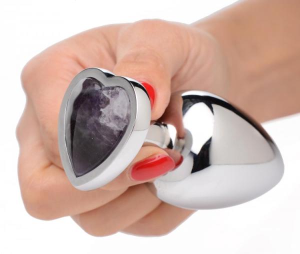 Booty Sparks Gems Amethyst Heart Lg Plug