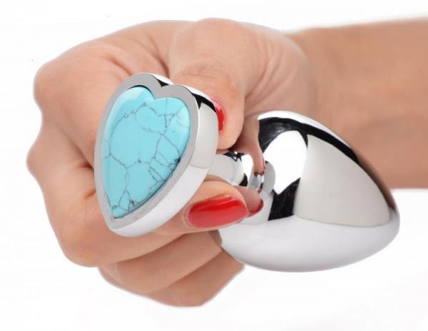 Booty Sparks Turquoise Heart Lg Plug