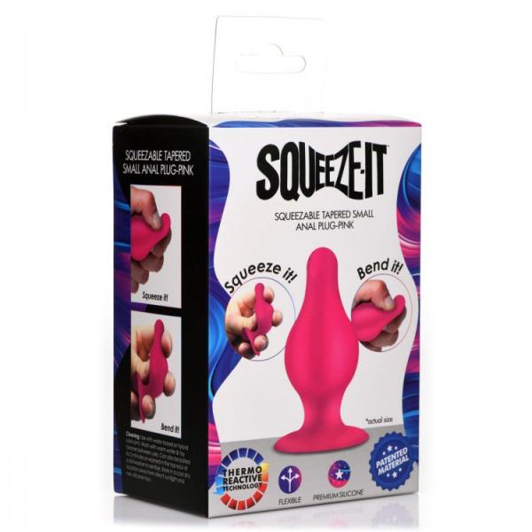 Squeeze It Tapered Anal Plug Sm Pink