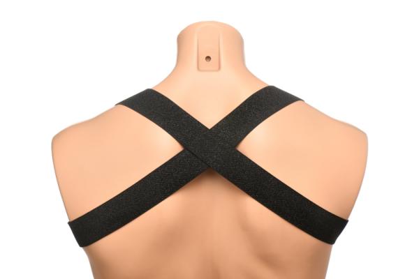 Ms Rave Chest Harness Lxl Blk/gld