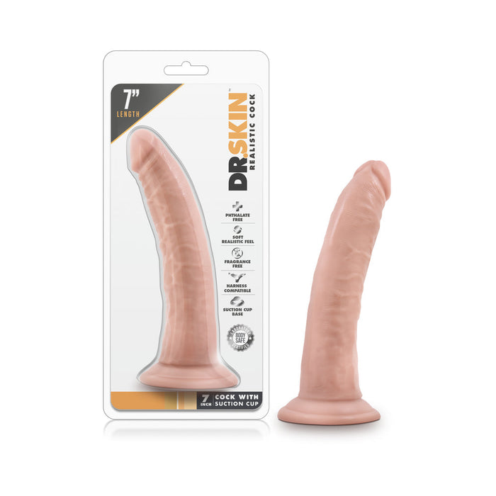 Dr. Skin - 7 Inch Cock With Suction Cup - Vanilla