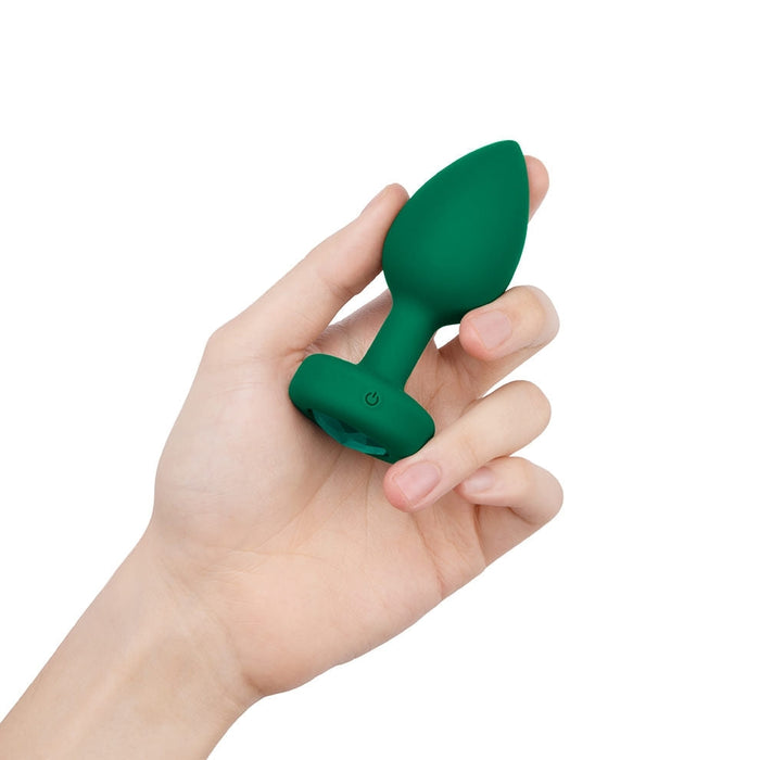 B-vibe Vibrating Jewels - Remote Control- Rechargeable - Emerald (m/l)