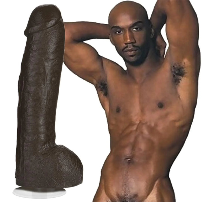 Bam Huge Realistic Cock 13 Inch - Brown