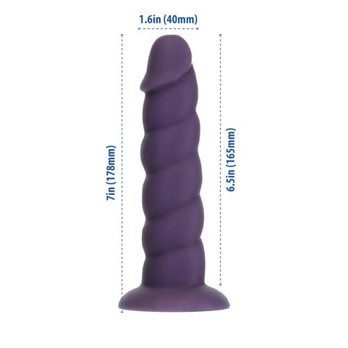 Addiction Unicorn Fantasy Dong 7 In. Purple With Powerbullet