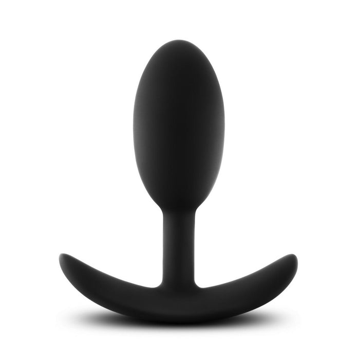 Anal Adventures Platinum - Silicone Vibra Slim Plug - Medium - Black