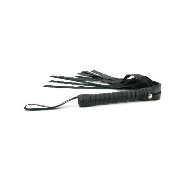 Faux Leather Flogger Black