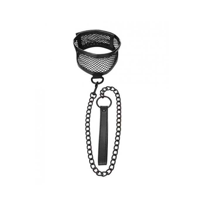 S&m Fishnet Collar And Leash