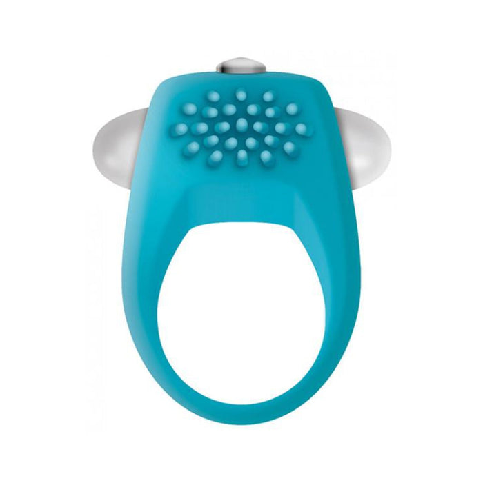 The Teal Tickler Vibrating Cock Ring