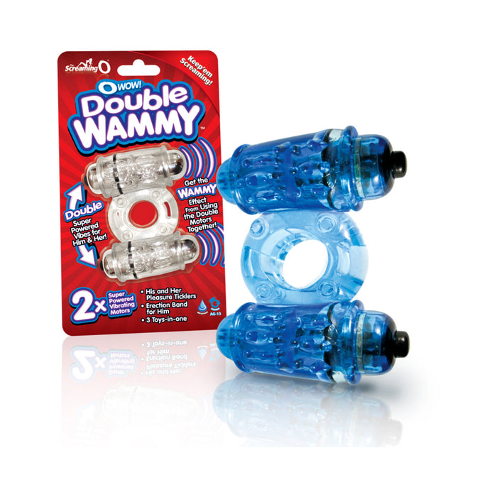 O Wow Double Wammy Blue Vibrating Ring