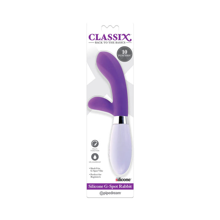 Classix Silicone G-Spot Rabbit Style Vibrator Purple