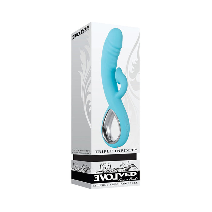 Triple Infinity Blue Rabbit Style Vibrator