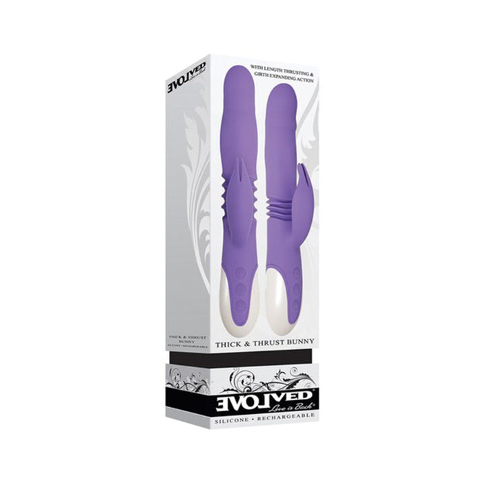 Purchase Evolved Novelties Thick & Thrust Bunny Purple Rabbit Vibrator - Premium Silicone, Rechargeable, Submersible, Fast & Discreet USA Shipping SexToysShop.com Purchase Evolved Novelties Thick & Thrust Bunny Purple Rabbit Vibrator - Premium Silicone, Rechargeable, Submersible, Fast & Discreet USA Shipping SexToysShop.com
