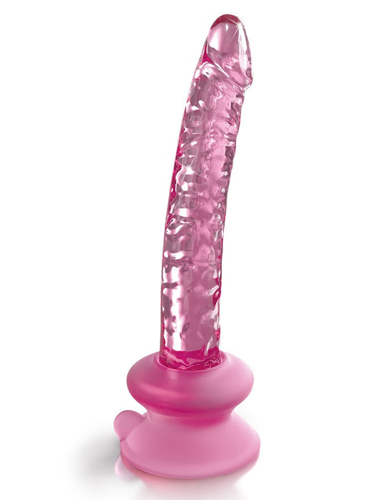Icicles No. 86 - Glass Suction Cup Dildo - Pink