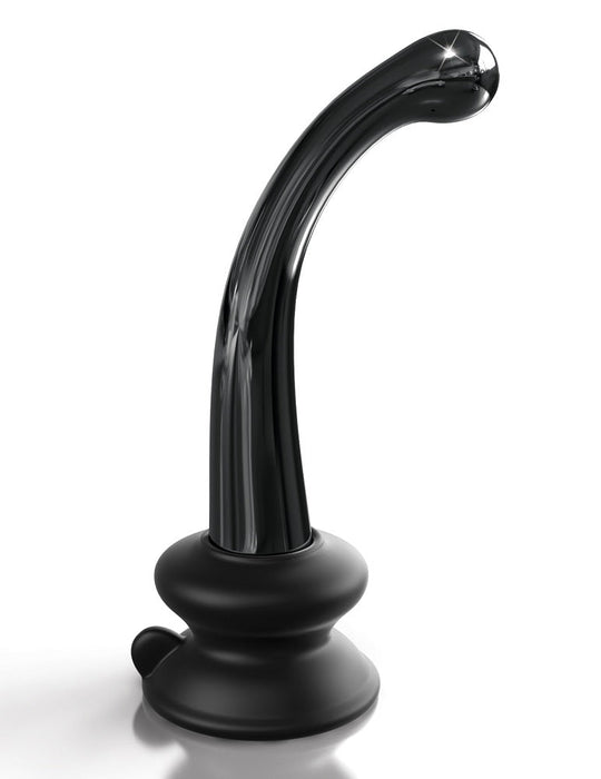 Icicles No. 87 - Glass Suction Cup G-spot Wand - Black