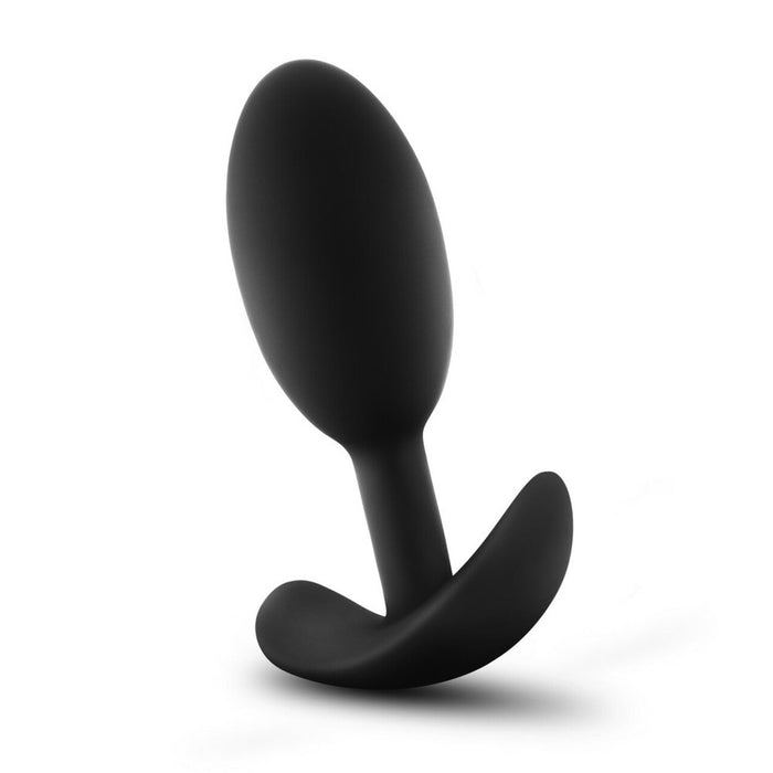 Anal Adventures Platinum - Silicone Vibra Slim Plug - Medium - Black